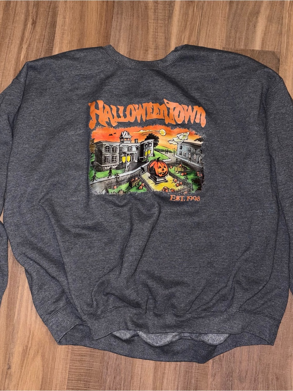 Disney Dark Gray Halloweentown Graphic Crewneck Sweatshirt